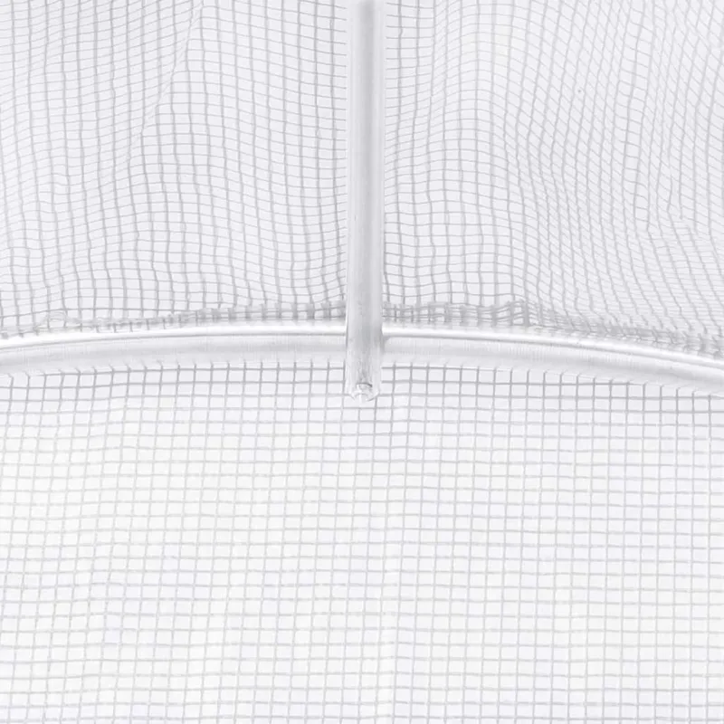 Šiltnamis su plieno rėmu, baltos spalvos, 8x3x2m, 24m²