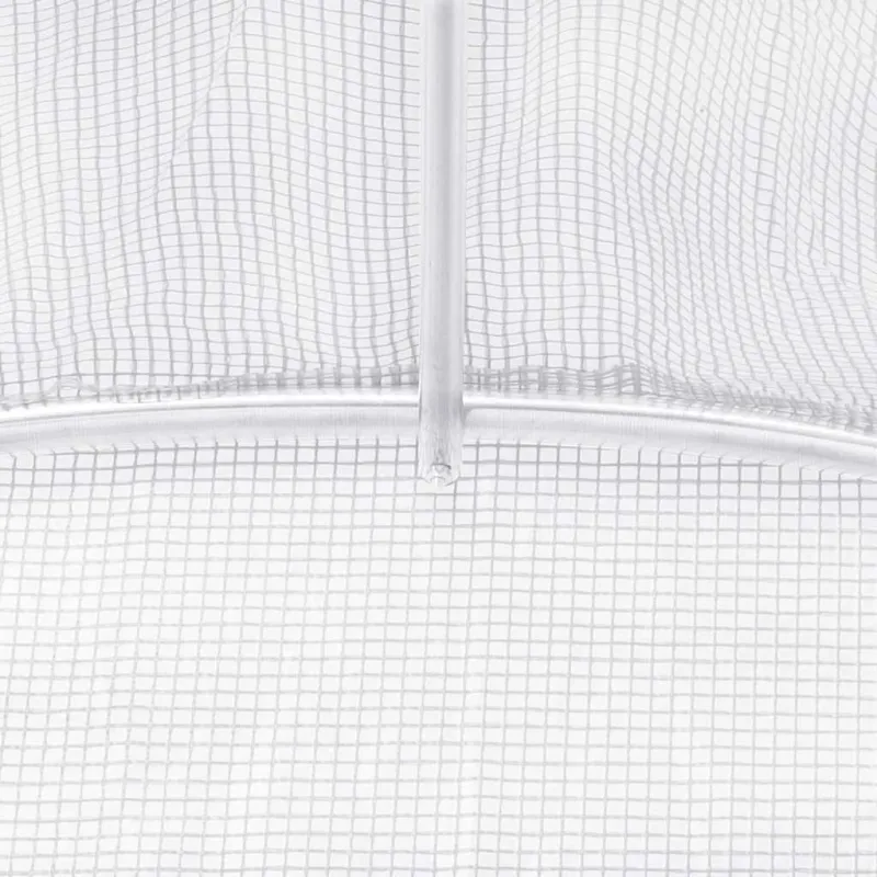 Šiltnamis su plieno rėmu, baltos spalvos, 16x3x2m, 48m²