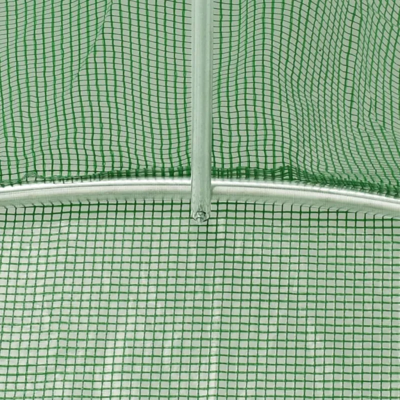 Šiltnamis su plieno rėmu, žalios spalvos, 8x4x2m, 32m²