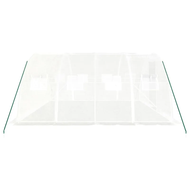 Šiltnamis su plieniniu rėmu, baltas, 16 m², 4x4x2 m