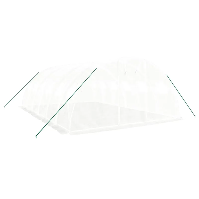 Šiltnamis su plieno rėmu, baltos spalvos, 6x4x2m, 24m²