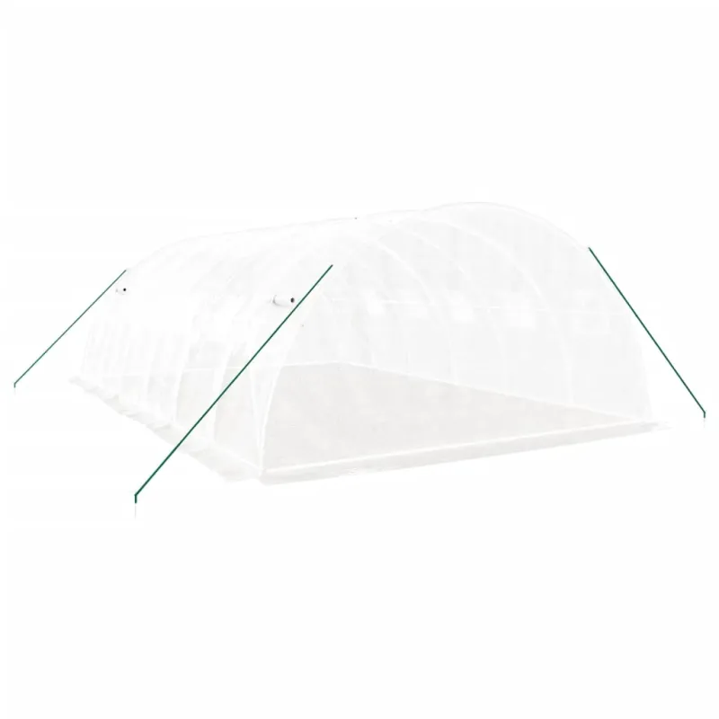 Šiltnamis su plieno rėmu, baltos spalvos, 6x4x2m, 24m²