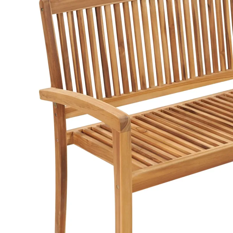 Sudedamas sodo suoliukas su pagalvėle, 128,5cm, tikmedis