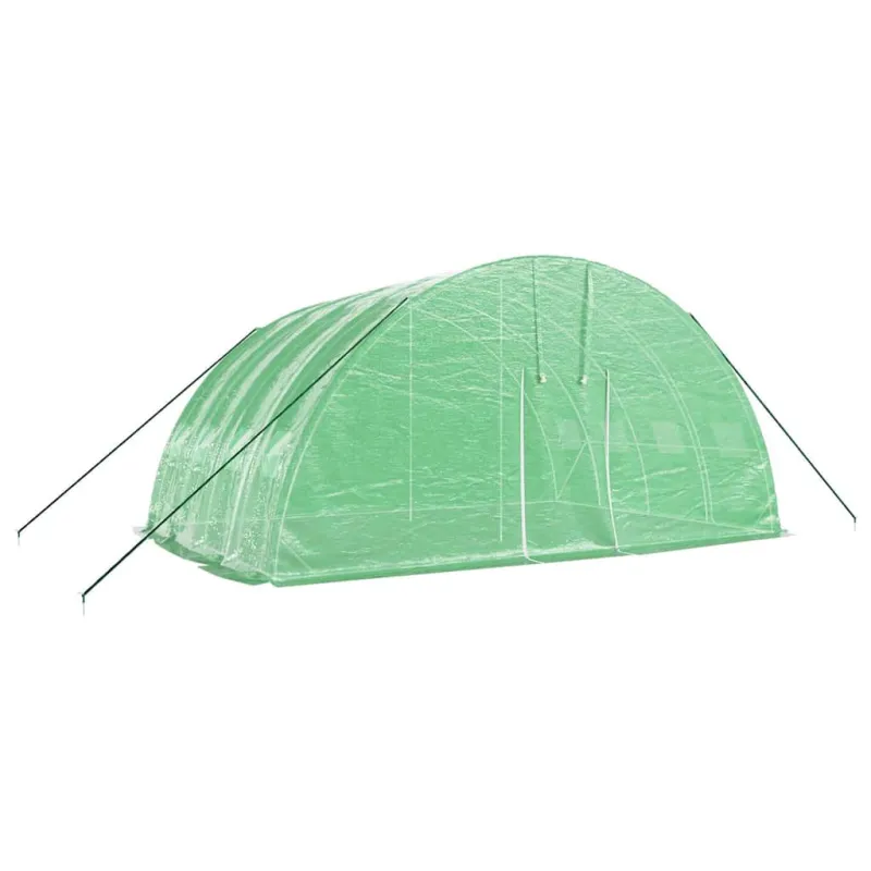 Šiltnamis su plieniniu rėmu, žalias, 24 m², 6x4x2,85 m