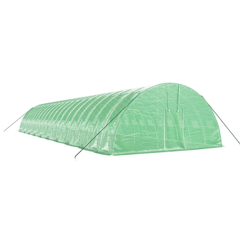 Šiltnamis su plieno rėmu, žalios spalvos, 20x6x2,85m, 120m²