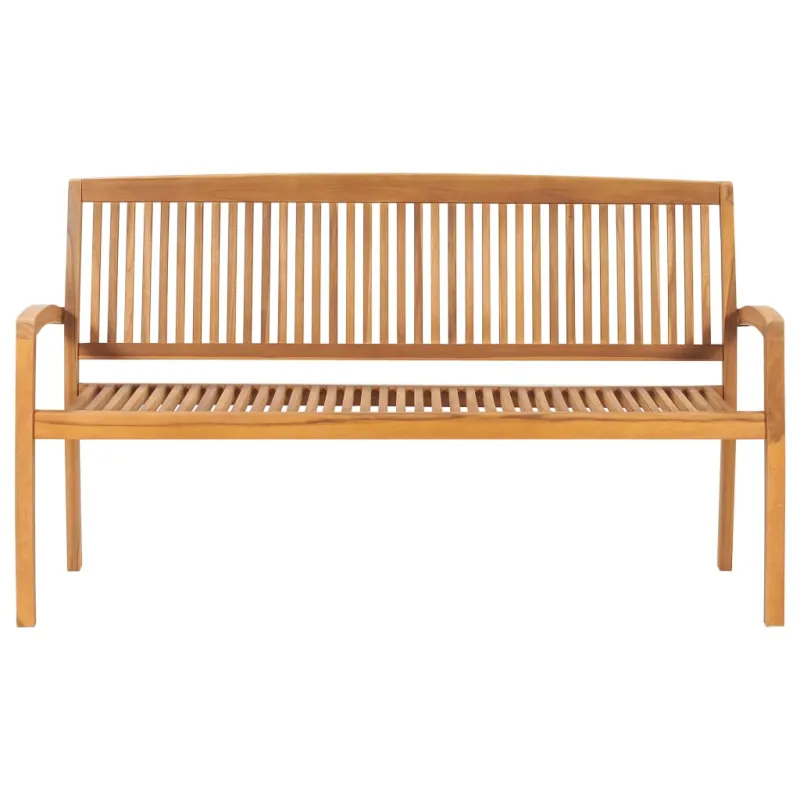 Sudedamas sodo suoliukas su pagalvėle, 159 cm, tikmedis