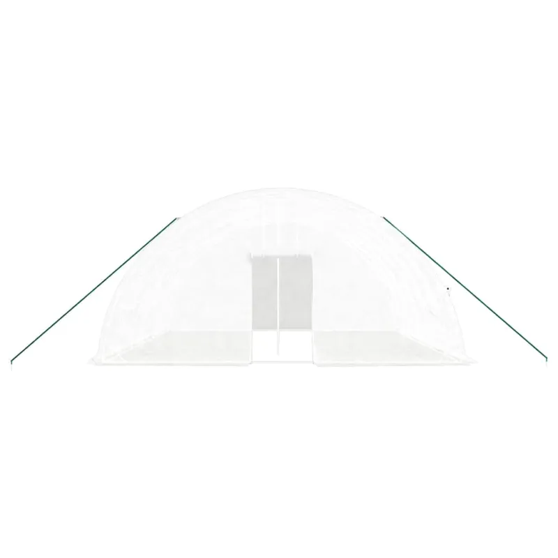Šiltnamis su plieno rėmu, baltos spalvos, 6x6x2,85m, 36m²