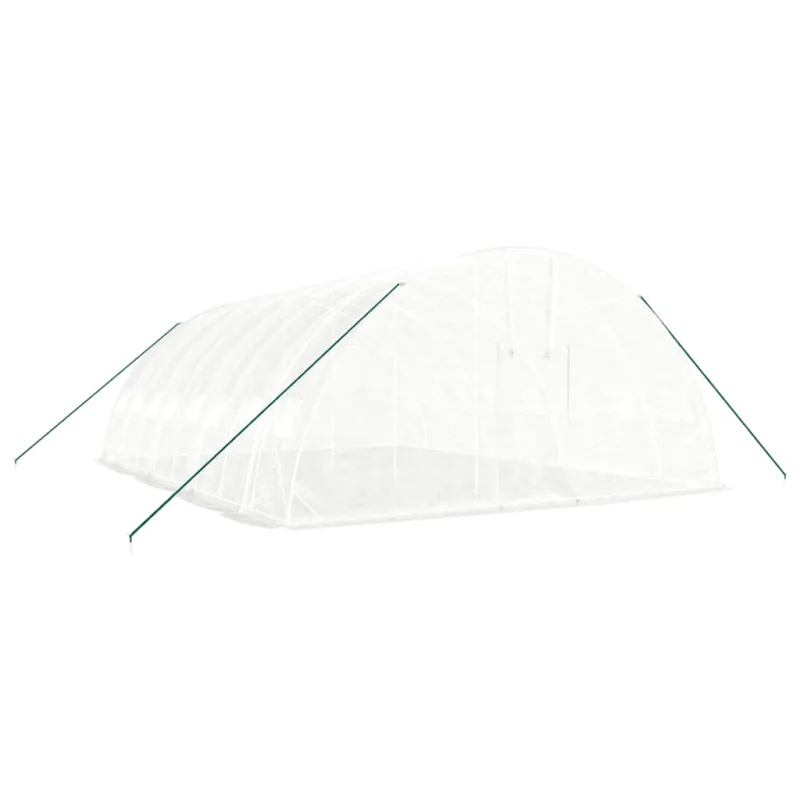 Šiltnamis su plieno rėmu, baltos spalvos, 8x6x2,85m, 48m²