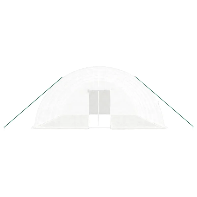 Šiltnamis su plieno rėmu, baltos spalvos, 8x6x2,85m, 48m²