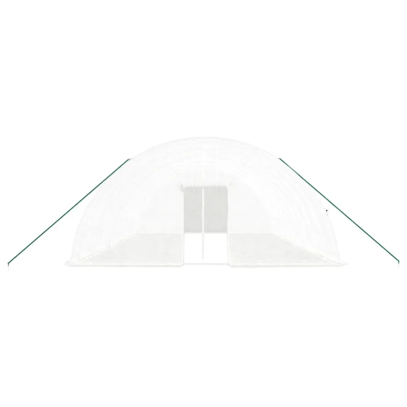 Šiltnamis su plieno rėmu, baltos spalvos, 10x6x2,85m, 60m²