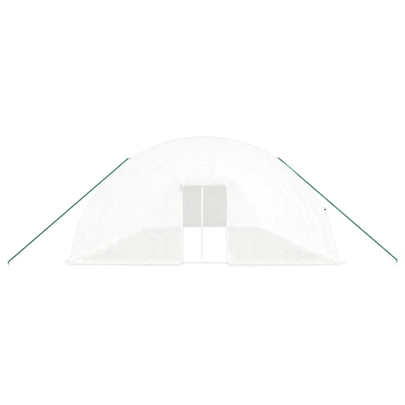 Šiltnamis su plieno rėmu, baltos spalvos, 14x6x2,85m, 84m²