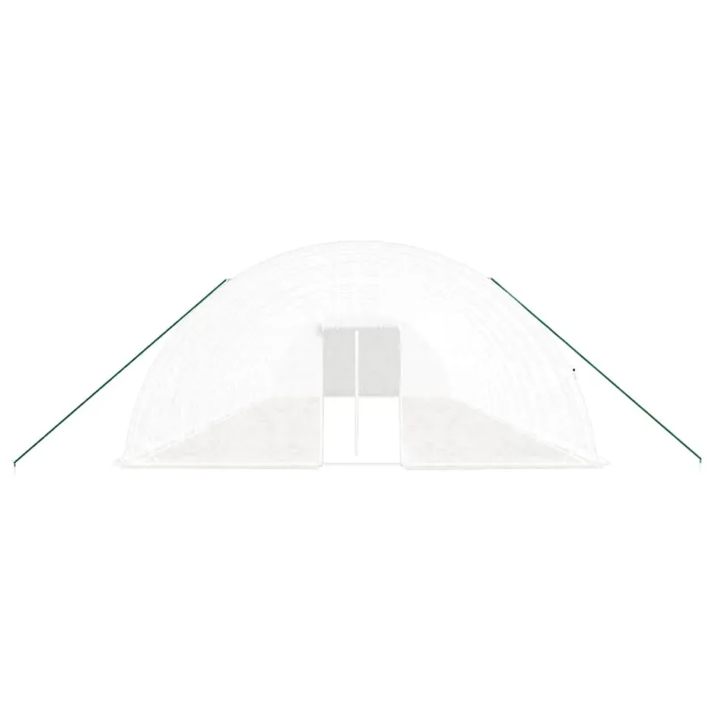 Šiltnamis su plieno rėmu, baltos spalvos, 16x6x2,85m, 96m²