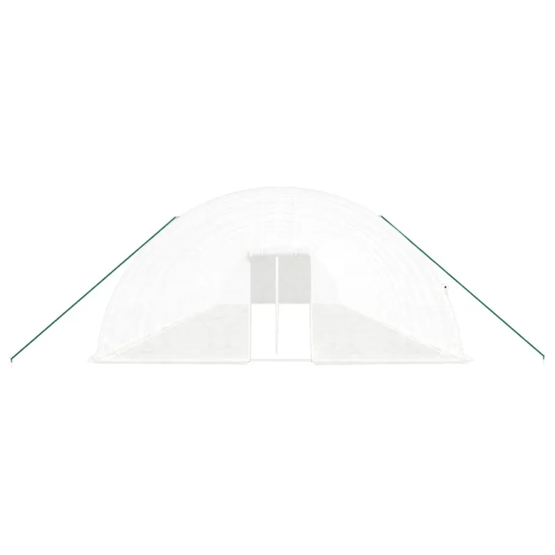 Šiltnamis su plieno rėmu, baltos spalvos, 20x6x2,85m, 120m²