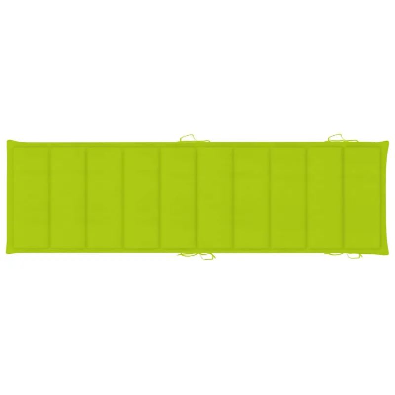 Supamas saulės gultas su čiužiniu, tikmedžio medienos masyvas