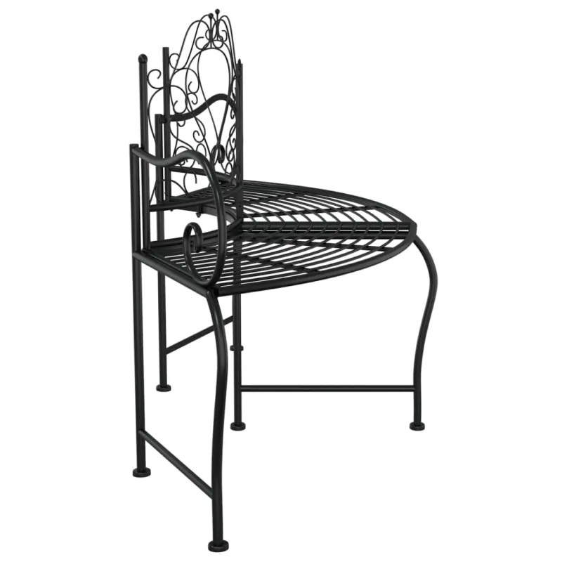 Suoliukas aplink medį, juodos spalvos, 150cm, plienas