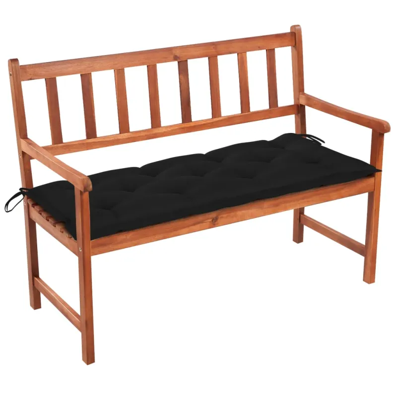 Sodo suoliukas su pagalvėle, 120cm, akacijos medienos masyvas
