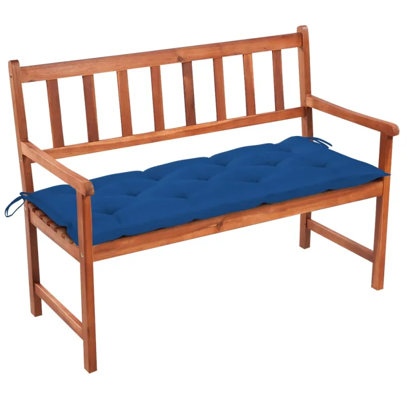 Sodo suoliukas su pagalvėle, 120cm, akacijos medienos masyvas