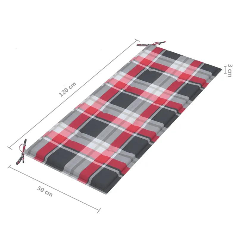 Sulankstomas sodo suoliukas su pagalvėle, 118cm, bambukas