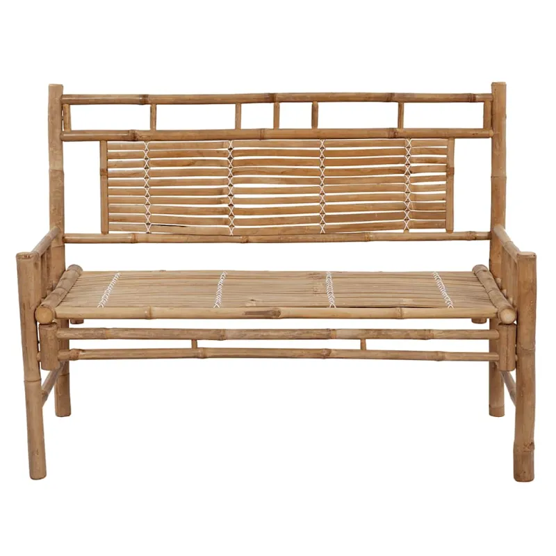 Sodo suoliukas su pagalvėle, 120cm, bambukas (41504+314082)