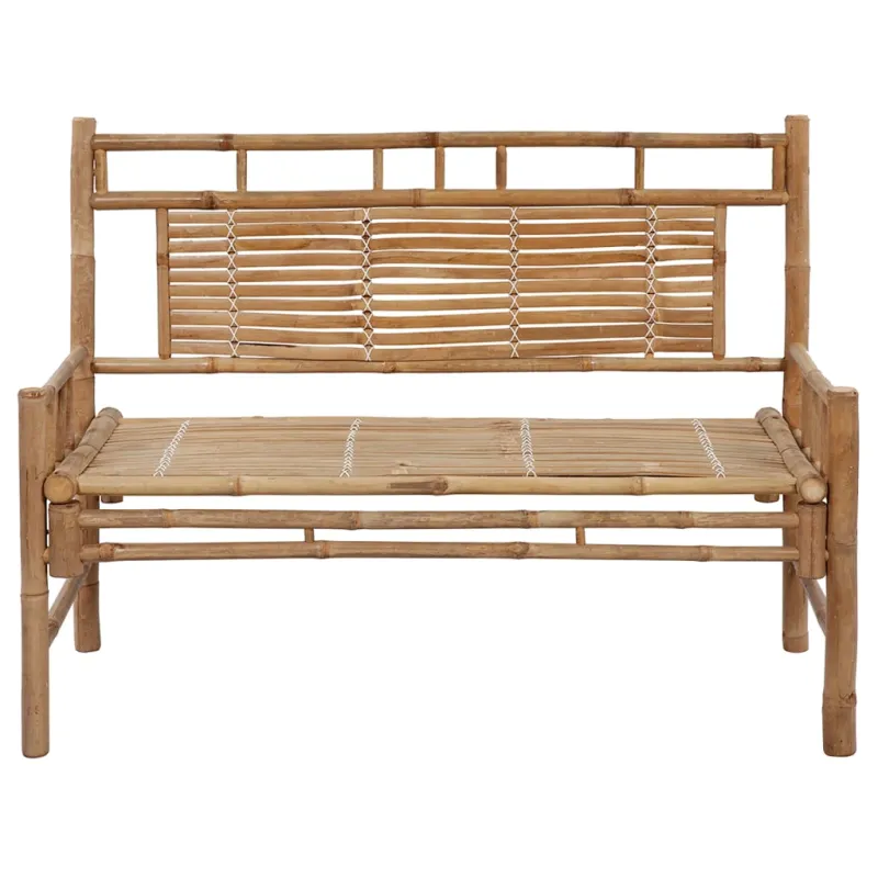 Sodo suoliukas su pagalvėle, 120cm, bambukas (41504+314945)