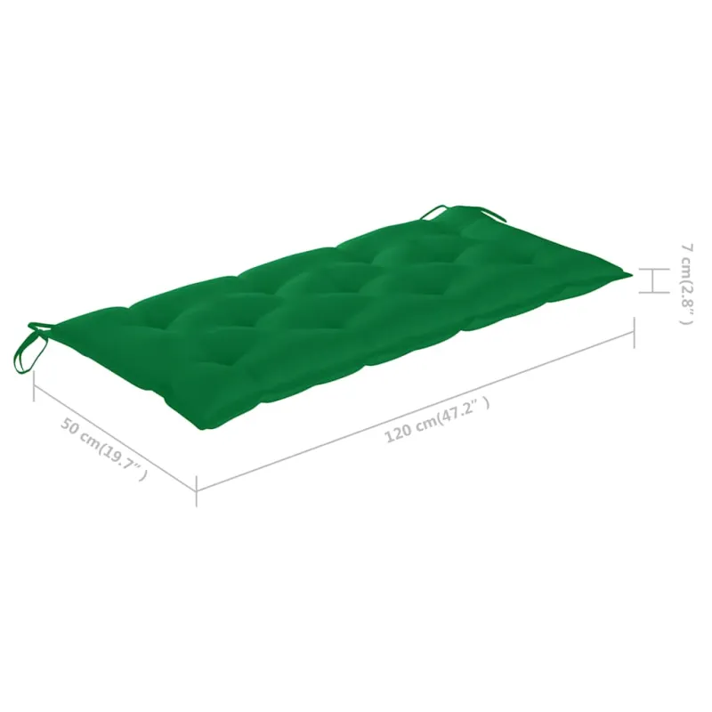 Sodo suoliukas su pagalvėle, 120cm, bambukas (41504+314949)