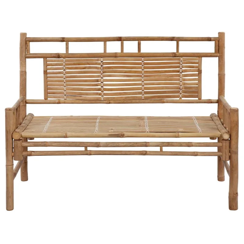 Sodo suoliukas su pagalvėle, 120cm, bambukas (41504+314953)