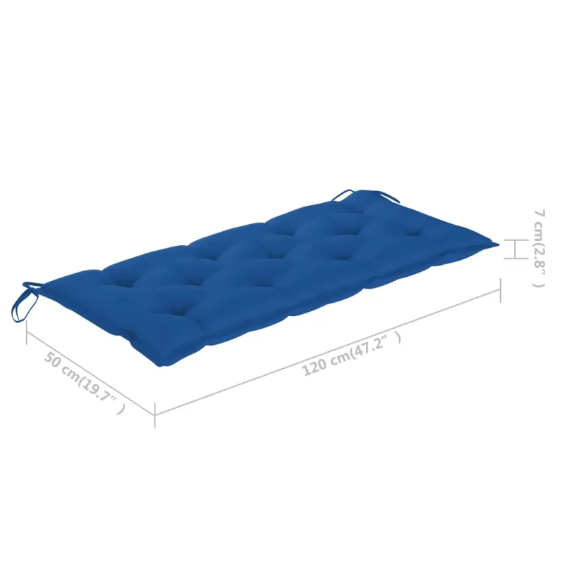 Sodo suoliukas su pagalvėle, 120cm, bambukas (41504+314954)