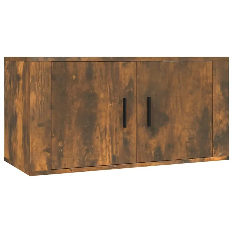 Sieninės TV spintelės, 3vnt., dūminio ąžuolo, 80x34,5x40cm
