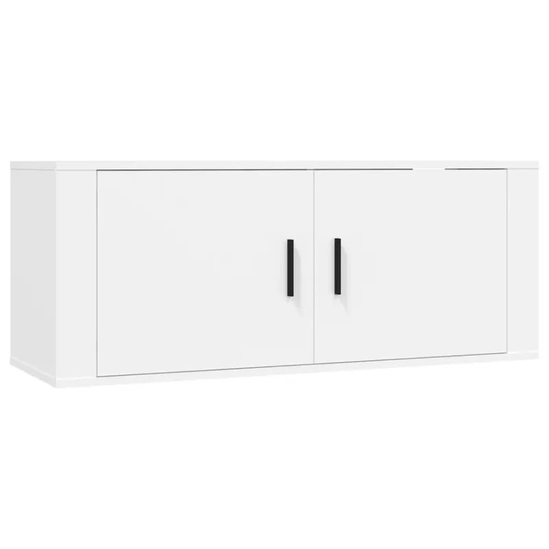 Sieninės televizoriaus spintelės, 3vnt., baltos, 100x34,5x40cm