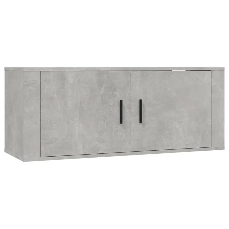 Sieninės TV spintelės, 3vnt., betono pilkos, 100x34,5x40cm
