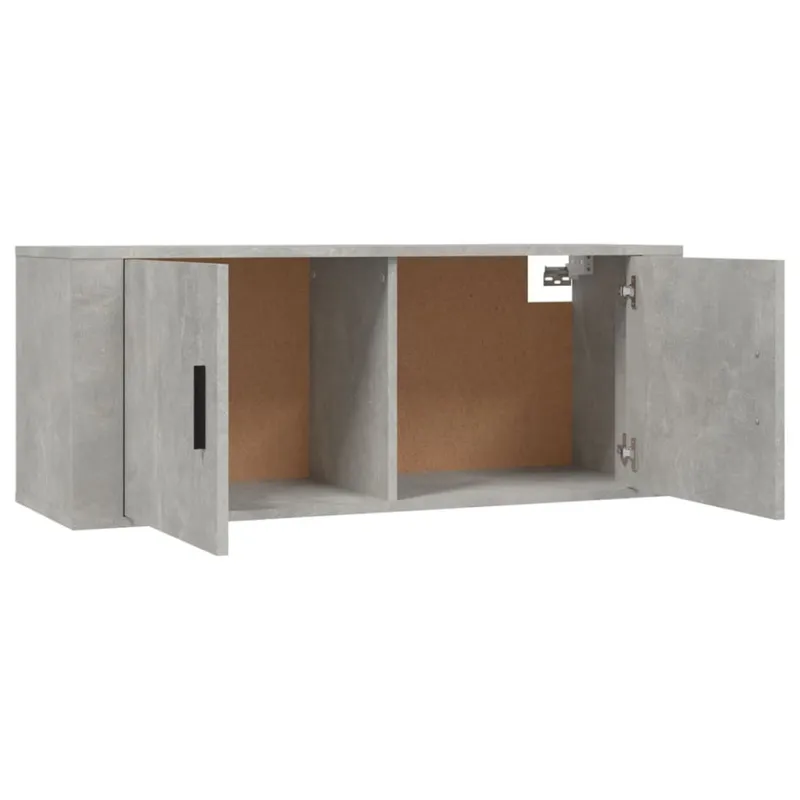 Sieninės TV spintelės, 3vnt., betono pilkos, 100x34,5x40cm