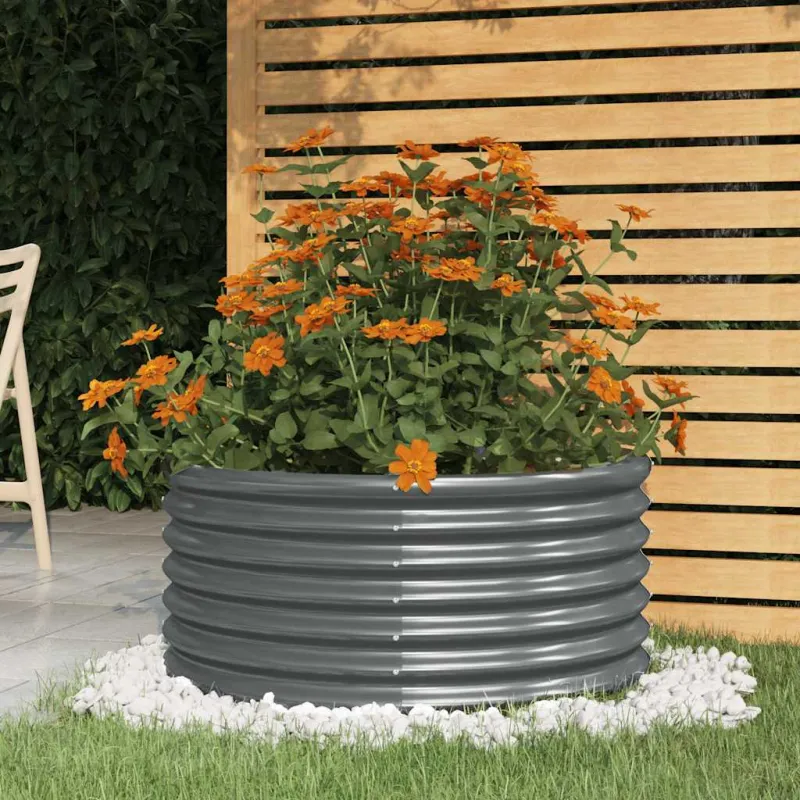 Sodo lovelis, antracito, 80x80x36cm, cinkuotas plienas