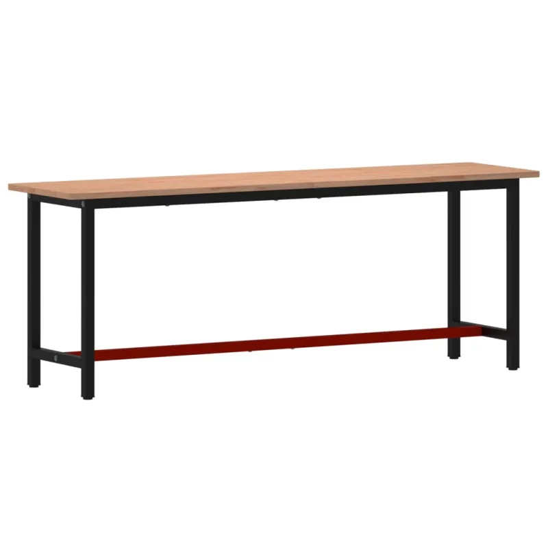 Darbastalis, 220x55x81,5cm, bukmedžio masyvas ir metalas