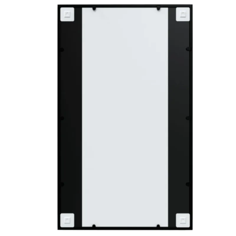 Sieniniai veidrodžiai, 3vnt., juodos spalvos, 100x60cm, metalas