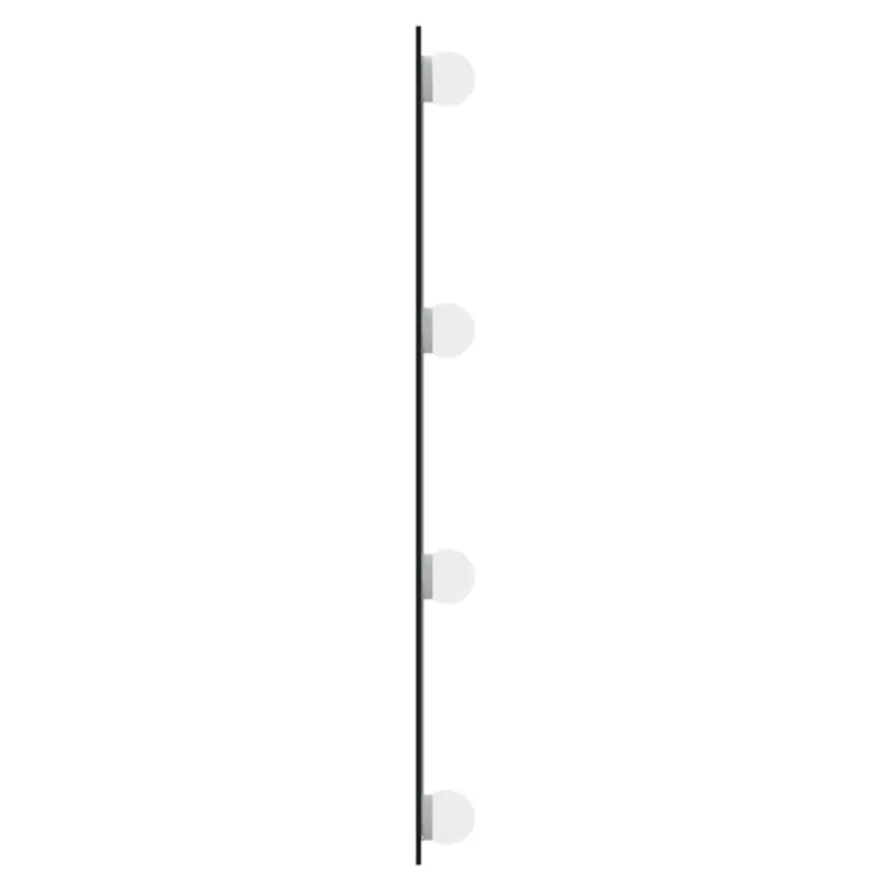 Sieninis veidrodis su LED lemputėmis, 40x60cm, stiklas