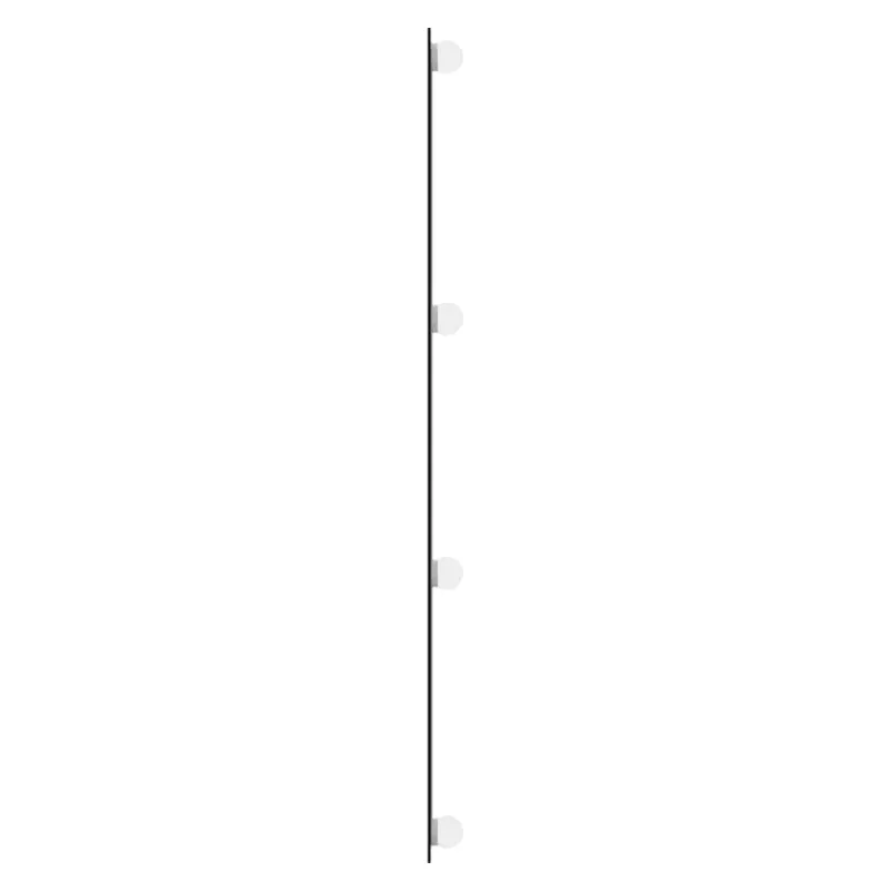 Sieninis veidrodis su LED lemputėmis, 40x100cm, stiklas
