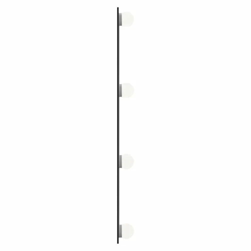 Sieninis veidrodis su LED lemputėmis, 50x60cm, stiklas