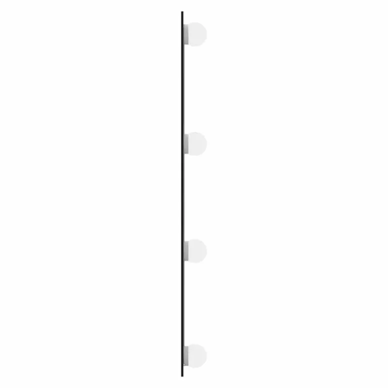 Sieninis veidrodis su LED lemputėmis, 50x80cm, stiklas