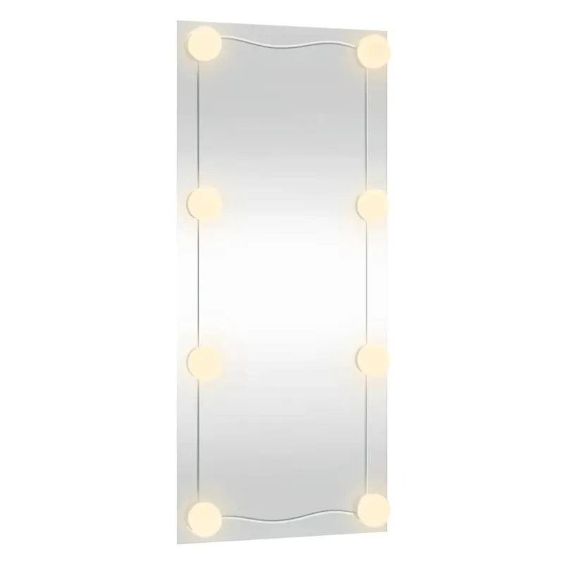 Sieninis veidrodis su LED lemputėmis, 50x100cm, stiklas