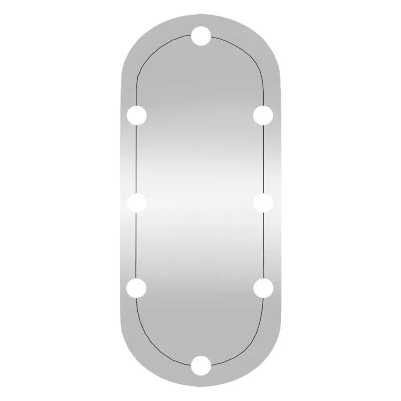 Sieninis veidrodis su LED lemputėmis, 35x80cm, stiklas