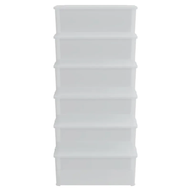 Plastikinės daiktadėžės, 6 vnt., 10 l, sukraunamos