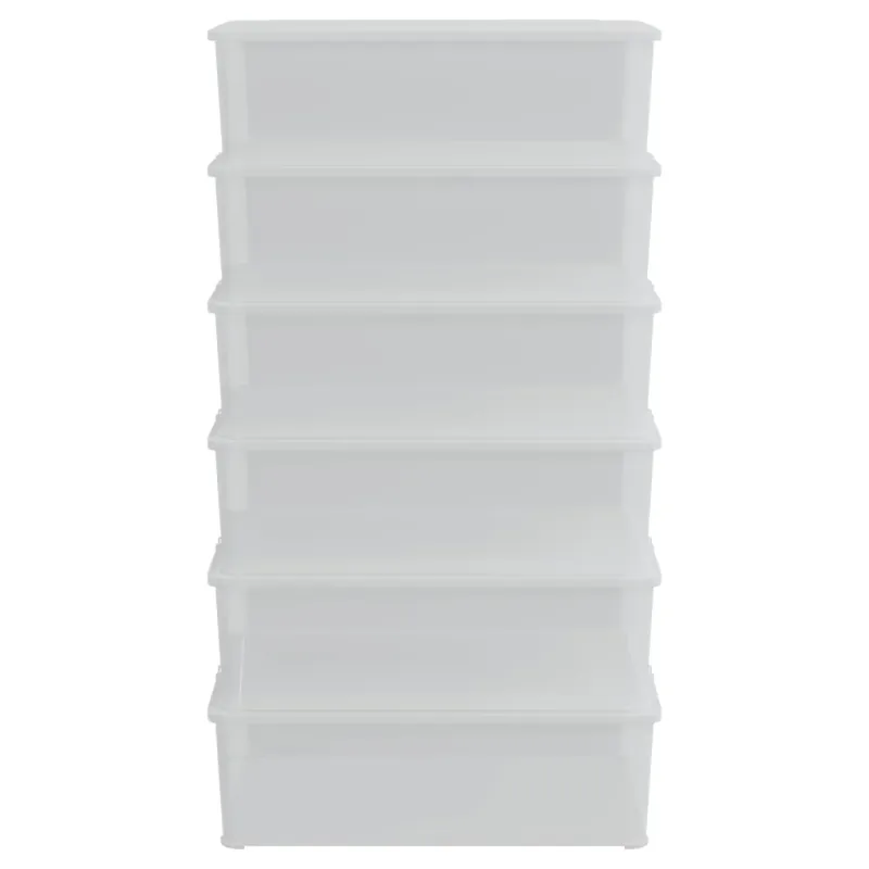 Plastikinės daiktadėžės, 6vnt., 25l, sukraunamos