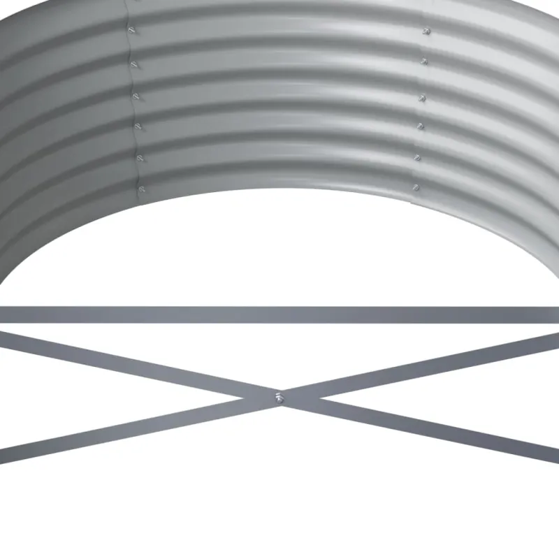 Aukštas sodo lovelis, pilkas, 440x80x36cm, cinkuotas plienas