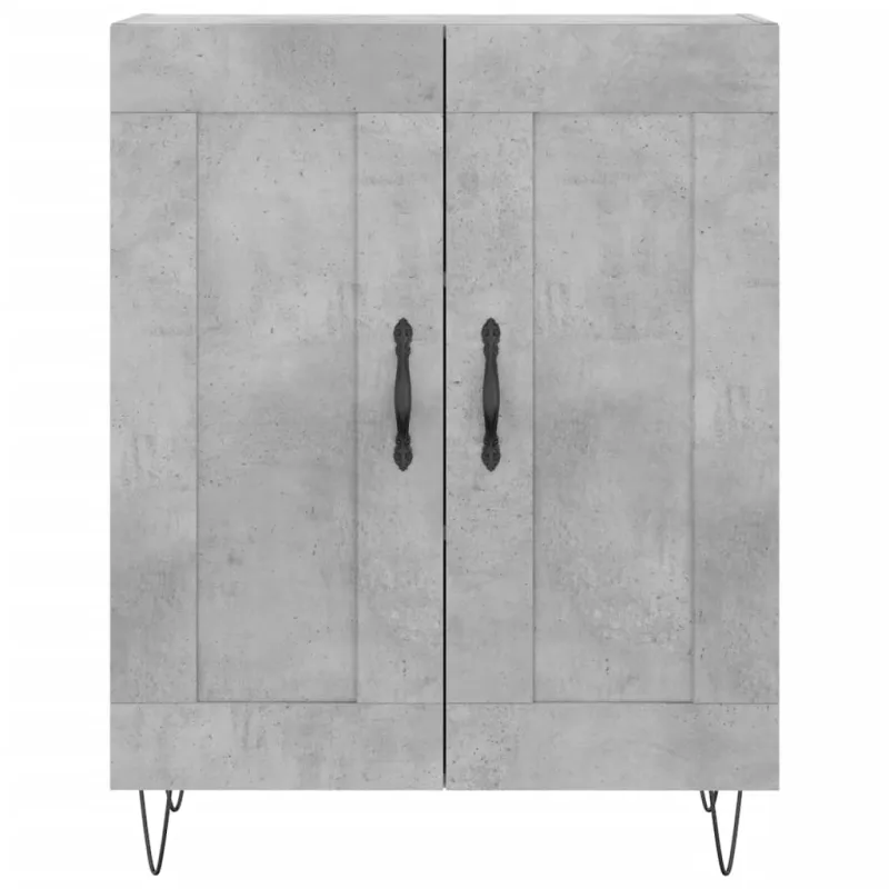 Komoda, betono pilkos spalvos, 69,5x34x180cm, apdirbta mediena