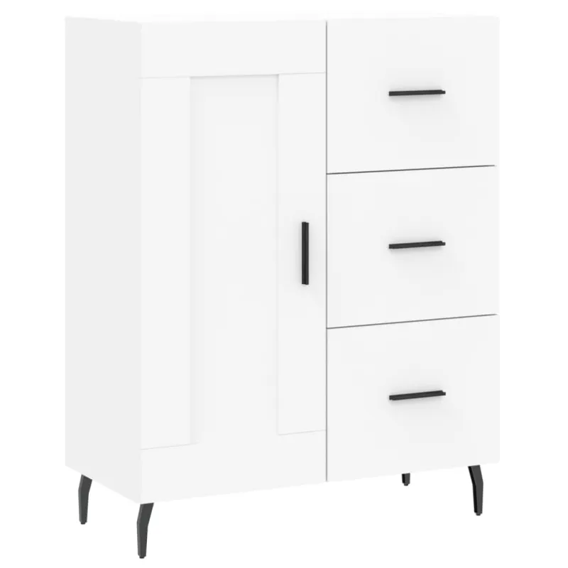Komoda, baltos spalvos, 69,5x34x180cm, apdirbta mediena