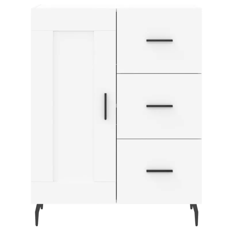 Komoda, baltos spalvos, 69,5x34x180cm, apdirbta mediena