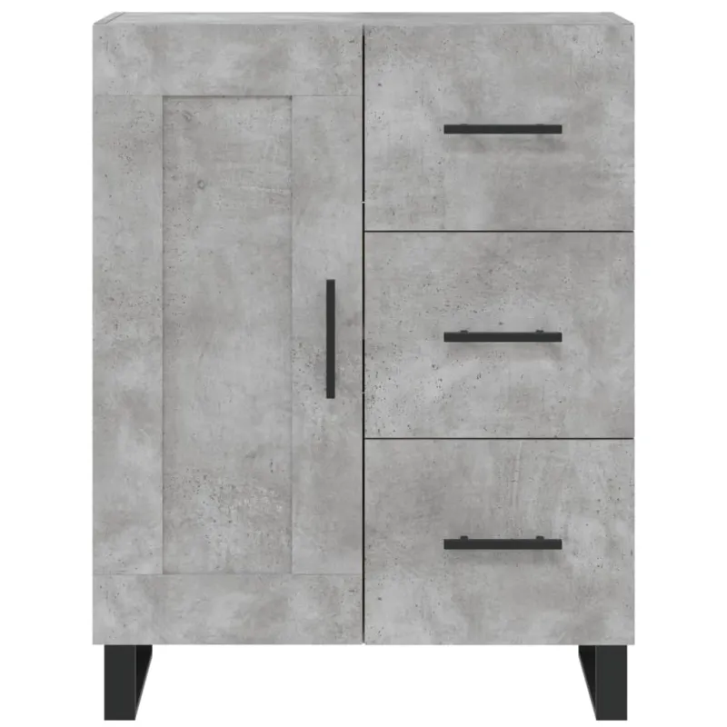 Komoda, betono pilkos spalvos, 69,5x34x180cm, apdirbta mediena