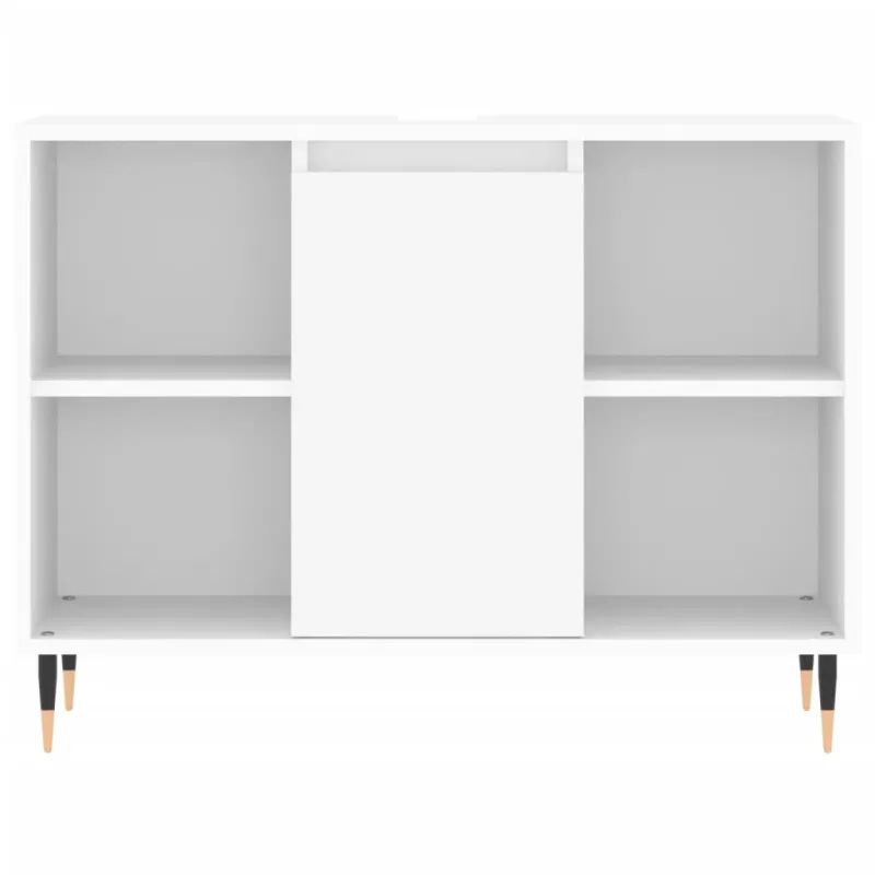Vonios baldų komplektas, 3 dalių, baltas, apdirbta mediena