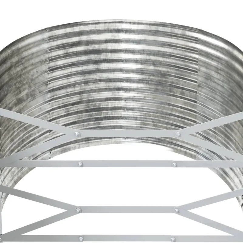 Aukštas sodo lovelis, sidabrinis, 554x100x68cm, plienas