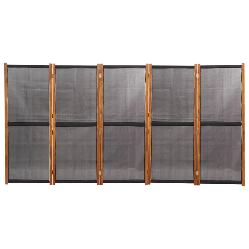 Kambario pertvara, 5 dalių, juodos spalvos, 350x180cm